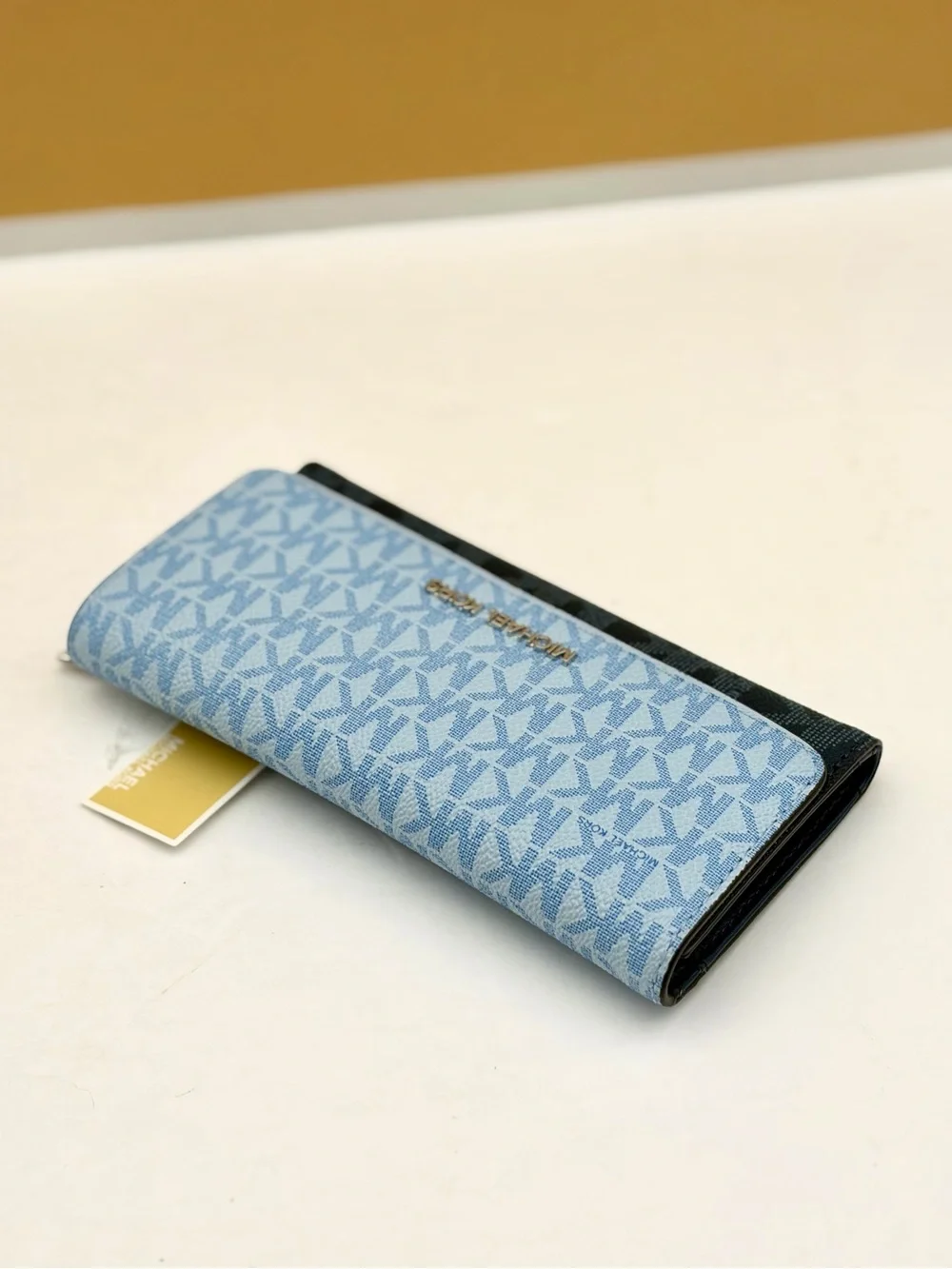 Michael Kors Large Two Tone Signature Trifold Wallet